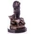 Oroszlánok - bronz szobor márványtalpon képe